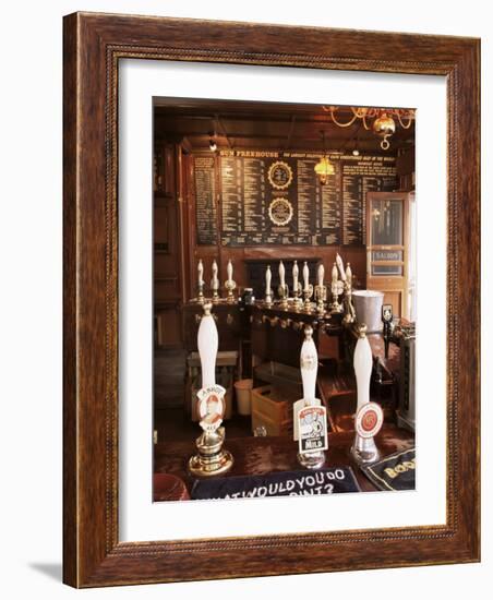 Beer Pumps and Bar, Sun Pub, London, England, United Kingdom-Adam Woolfitt-Framed Photographic Print