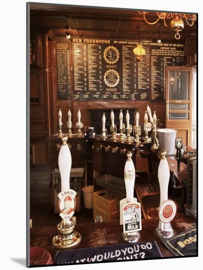 Beer Pumps and Bar, Sun Pub, London, England, United Kingdom-Adam Woolfitt-Mounted Photographic Print