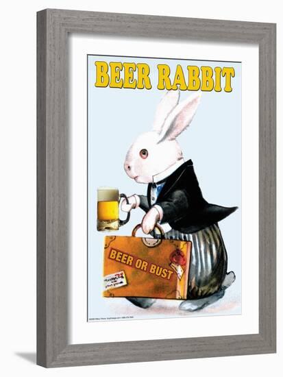 Beer Rabbit-null-Framed Art Print