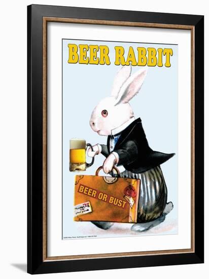 Beer Rabbit-null-Framed Art Print
