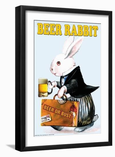 Beer Rabbit-null-Framed Art Print