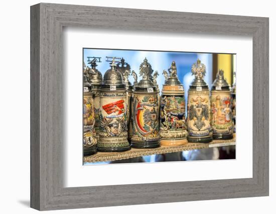 Beer Steins for Sale, Rothenburg, Germany-Jim Engelbrecht-Framed Photographic Print