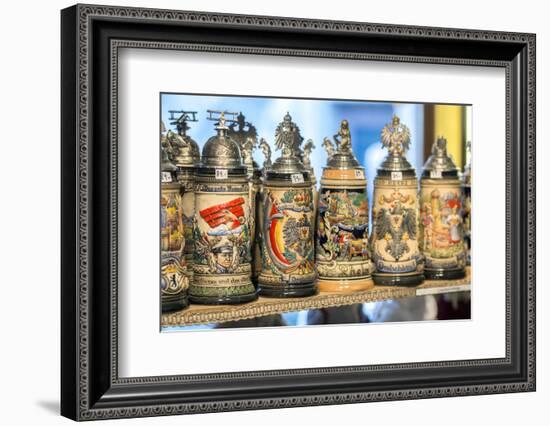 Beer Steins for Sale, Rothenburg, Germany-Jim Engelbrecht-Framed Photographic Print