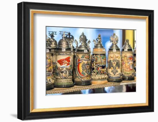 Beer Steins for Sale, Rothenburg, Germany-Jim Engelbrecht-Framed Photographic Print