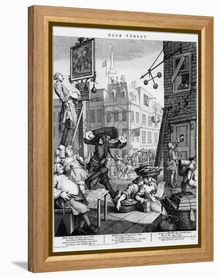 Beer Street, 1751-William Hogarth-Framed Premier Image Canvas