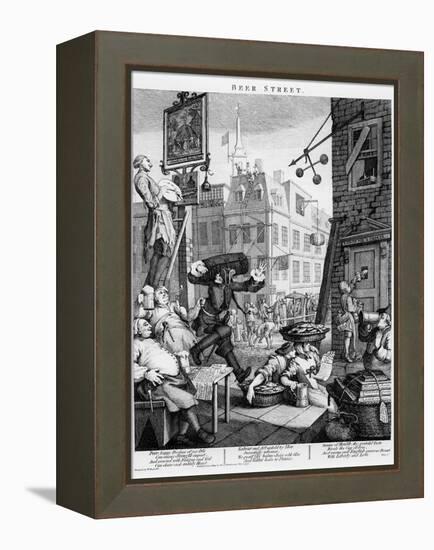 Beer Street, 1751-William Hogarth-Framed Premier Image Canvas