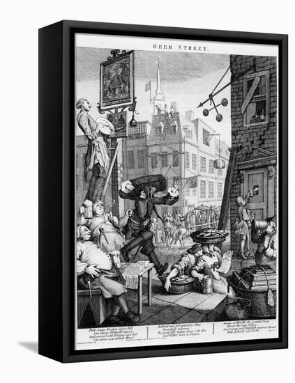 Beer Street, 1751-William Hogarth-Framed Premier Image Canvas