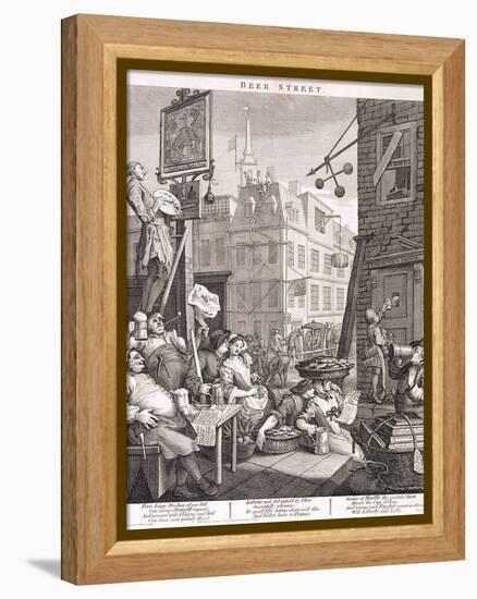 Beer Street, 1751-William Hogarth-Framed Premier Image Canvas