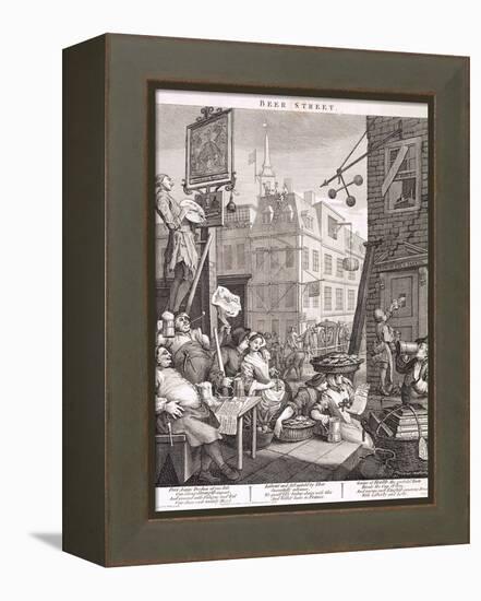 Beer Street, 1751-William Hogarth-Framed Premier Image Canvas