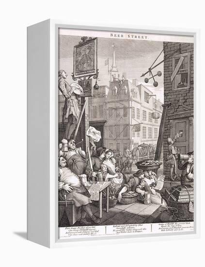 Beer Street, 1751-William Hogarth-Framed Premier Image Canvas