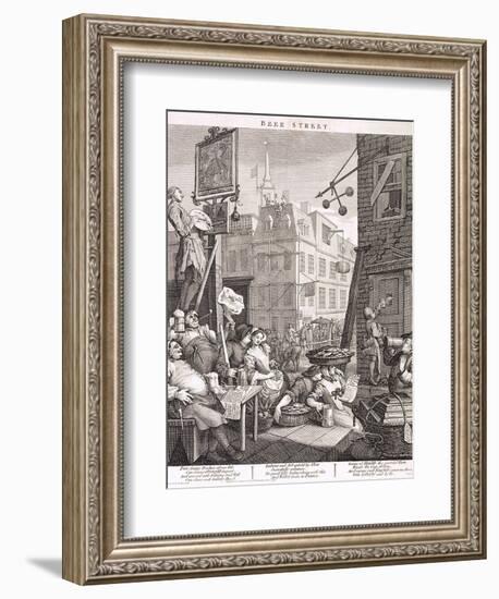 Beer Street, 1751-William Hogarth-Framed Giclee Print