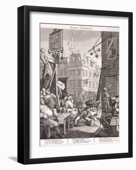 Beer Street, 1751-William Hogarth-Framed Giclee Print