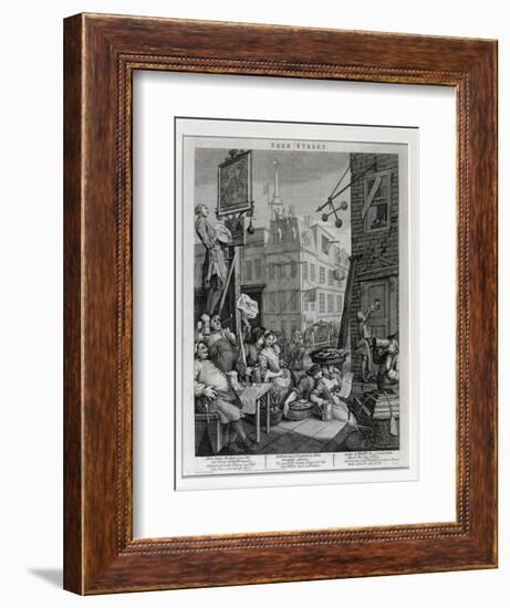 Beer Street, 1751-William Hogarth-Framed Giclee Print