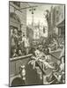 Beer Street and Gin Lane-William Hogarth-Mounted Giclee Print