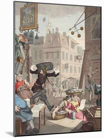 Beer Street, Illustration from 'Hogarth Restored: the Whole Works of the Celebrated William…-William Hogarth-Mounted Giclee Print