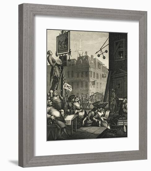 Beer Street-William Hogarth-Framed Premium Giclee Print