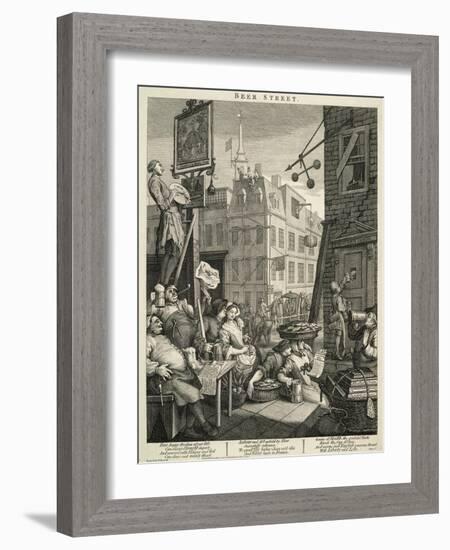 Beer Street-William Hogarth-Framed Art Print