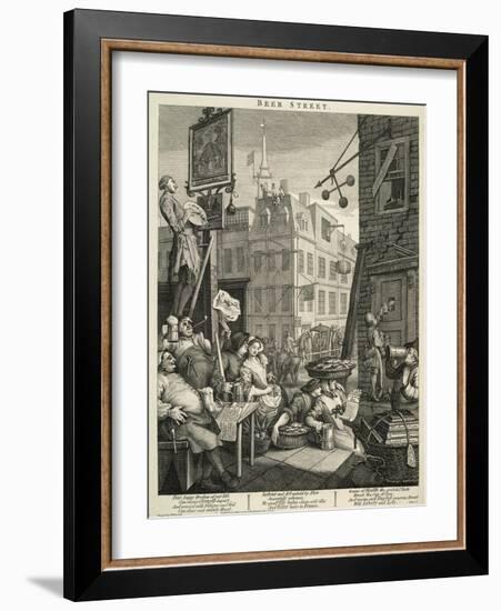 Beer Street-William Hogarth-Framed Art Print