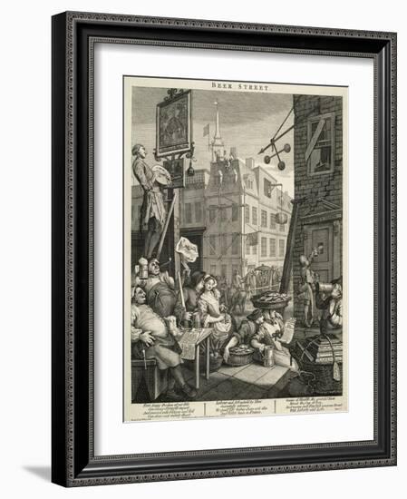 Beer Street-William Hogarth-Framed Art Print