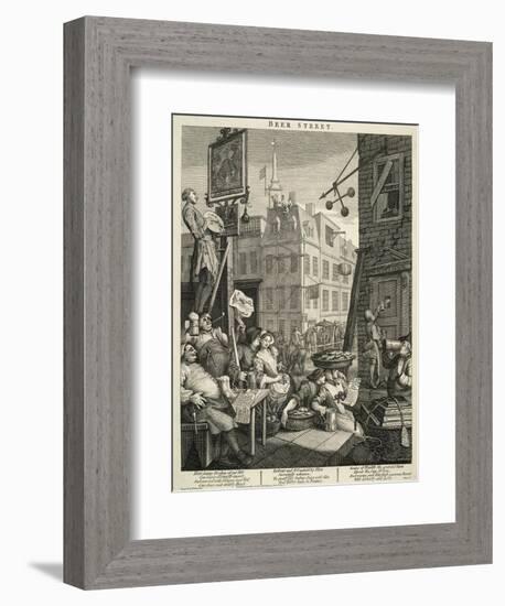 Beer Street-William Hogarth-Framed Premium Giclee Print