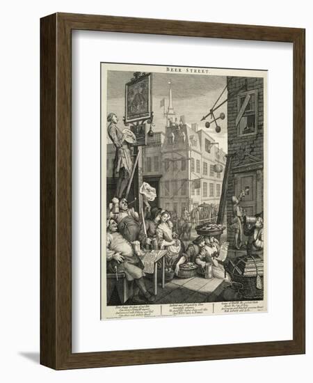 Beer Street-William Hogarth-Framed Premium Giclee Print