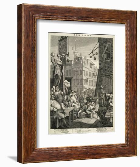 Beer Street-William Hogarth-Framed Premium Giclee Print