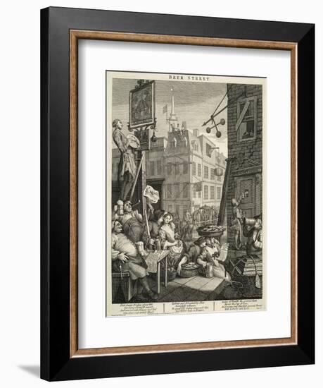 Beer Street-William Hogarth-Framed Premium Giclee Print