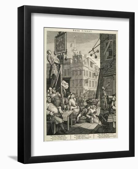 Beer Street-William Hogarth-Framed Premium Giclee Print