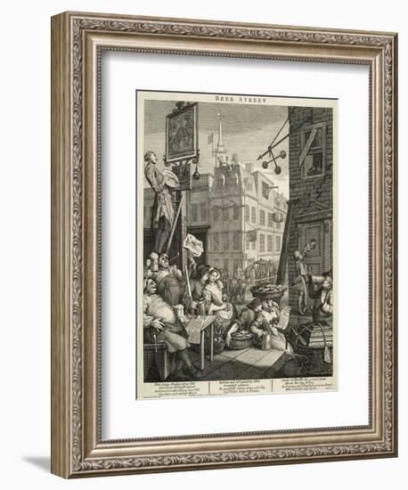 Beer Street-William Hogarth-Framed Art Print