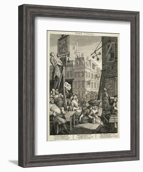 Beer Street-William Hogarth-Framed Art Print