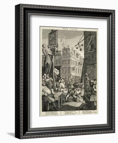 Beer Street-William Hogarth-Framed Art Print