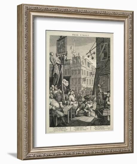 Beer Street-William Hogarth-Framed Art Print