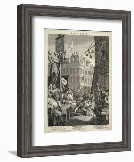 Beer Street-William Hogarth-Framed Art Print