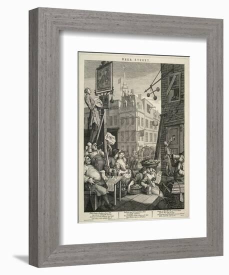 Beer Street-William Hogarth-Framed Art Print