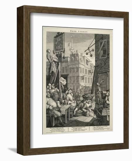 Beer Street-William Hogarth-Framed Art Print