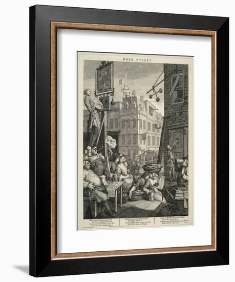 Beer Street-William Hogarth-Framed Art Print