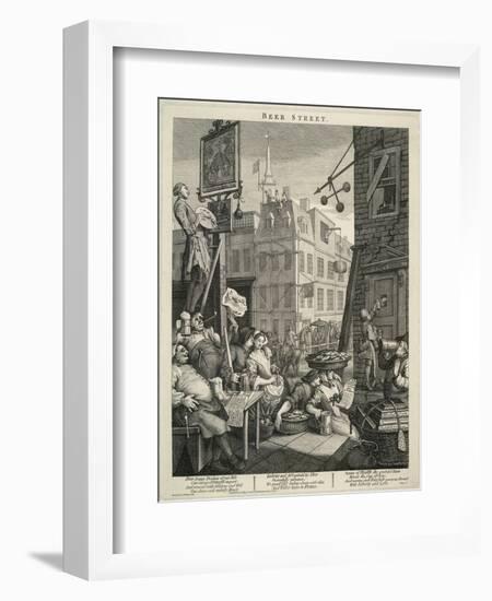 Beer Street-William Hogarth-Framed Art Print