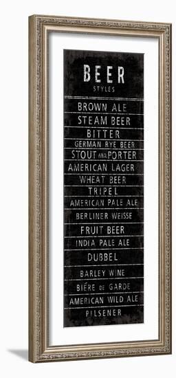 Beer Styles - Blackboard-The Vintage Collection-Framed Giclee Print