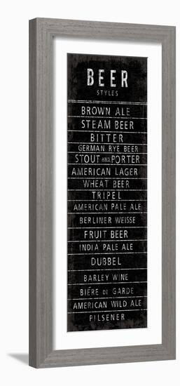 Beer Styles - Blackboard-The Vintage Collection-Framed Giclee Print