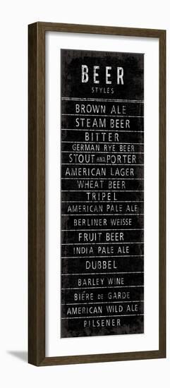 Beer Styles - Blackboard-The Vintage Collection-Framed Giclee Print