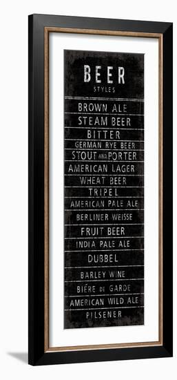 Beer Styles - Blackboard-The Vintage Collection-Framed Giclee Print