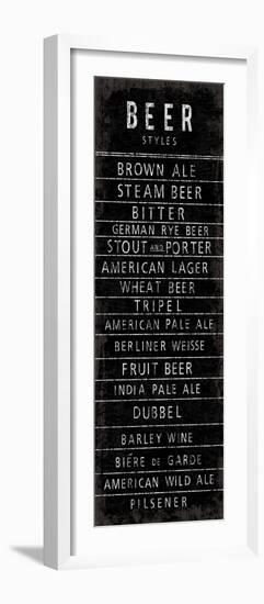 Beer Styles - Blackboard-The Vintage Collection-Framed Giclee Print