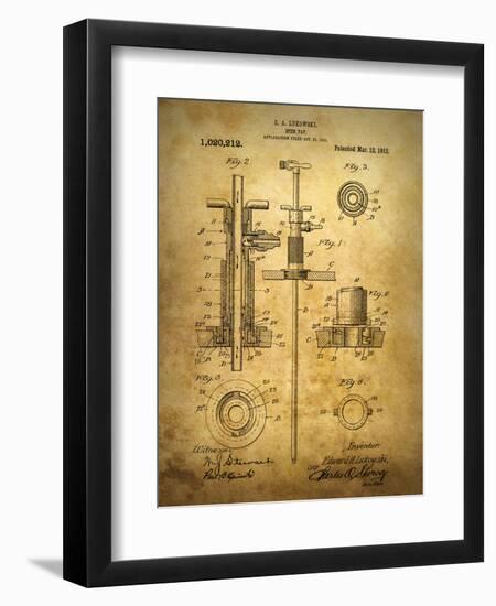 Beer Tap 1912-Dan Sproul-Framed Art Print