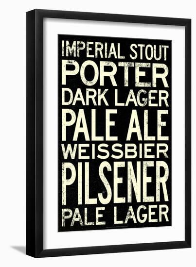 Beer Types and Styles-null-Framed Art Print