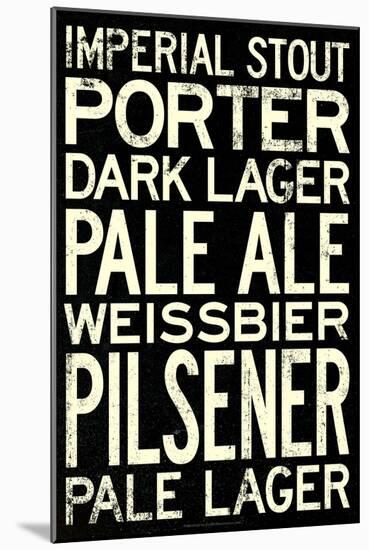 Beer Types and Styles-null-Mounted Art Print