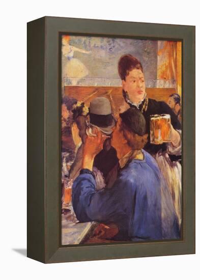 Beer Waitress-Edouard Manet-Framed Stretched Canvas