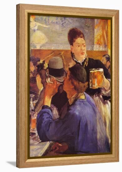 Beer Waitress-Edouard Manet-Framed Stretched Canvas