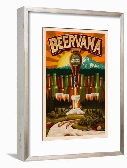 Beervana-Lantern Press-Framed Art Print