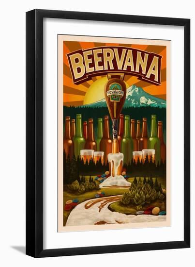 Beervana-Lantern Press-Framed Art Print