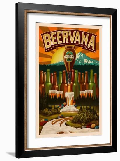 Beervana-Lantern Press-Framed Art Print